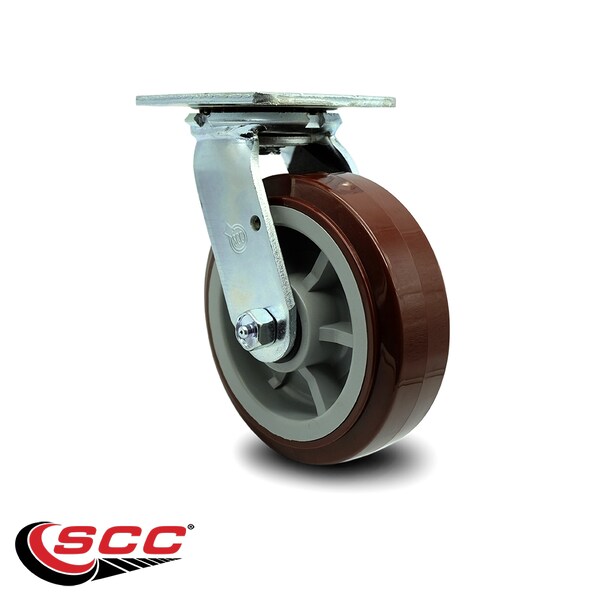 6 Inch Polyurethane Wheel Swivel Caster With Ball Bearing